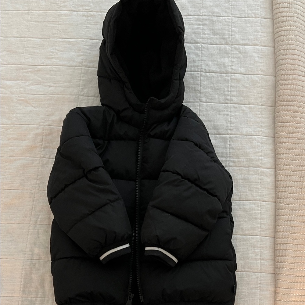 GAP Kids Black Hooded Puffer Jacket
